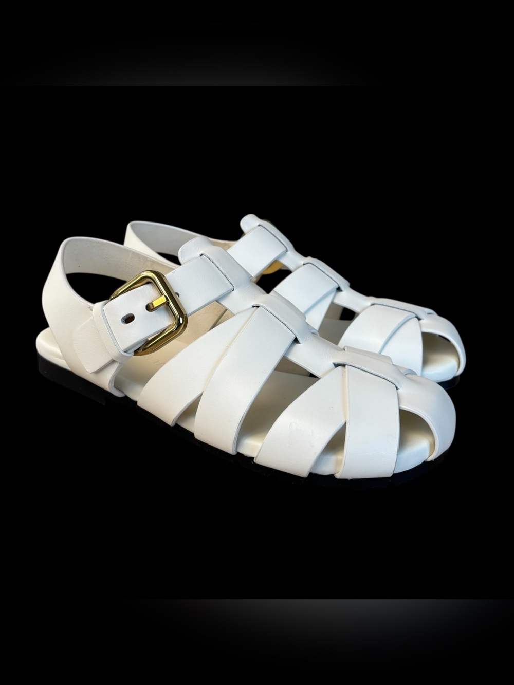 🌹BOTTEGA VENETA “Alfie” White Leather Fisherman Sandals🌹